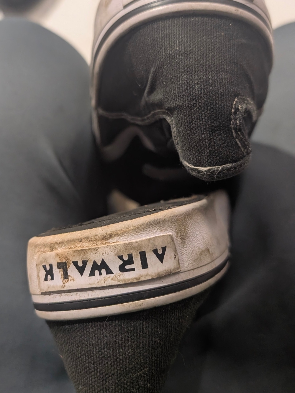 Airwalk Black and White Canvas Skate Shoes - Picture 2 of 6